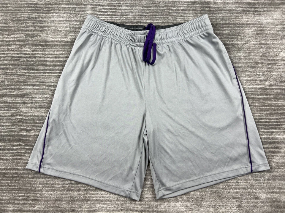 Pantalón Corto Xersion Para Hombre Extra Grande Gris Púrpura Baloncesto Gimnasio Deportes Atléticos Foto 1 de 4