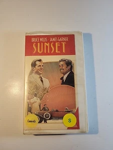 Sunset VHS Video Tape Movie Bruce Willis James Garner Full Screen- Vintage Rare - Picture 1 of 6