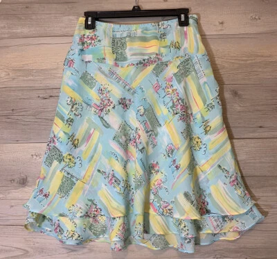 Pierre Cardin Skirt Women’s Size 4P Petite Y2K Floral Cottagecore Side Zipper - Image 1 of 4