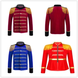 Kid Boy Tassel Circus Ringmaster Jacket Drum Major Costume Marching Band Uniform - Picture 1 of 39