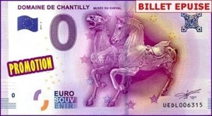 UEDL / DOMAINE DE CHANTILLY / BILLET 0 € / NULL EURO-SCHEIN / 0 € 2017-2 - Picture 1 of 1