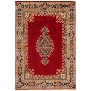 Kerman 270x180 cm Handgeknüpfter Perserteppich Kirman Orient Carpet Rug Rot - Picture 1 of 11