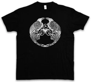 HUGIN AND MUNIN II T-SHIRT - Odhin Odin Ravens German God Walhalla Thor - Picture 1 of 1