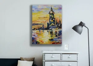 Cityscape, impressionism, oil painting, living room decor - Picture 1 of 10