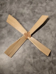 14.5" Whirligig Propeller kit MAHOGANY HUB With 4 CEDAR BLADES at 35° - Picture 1 of 12