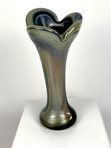 Phönizische Hebron mundgeblasene Glas Handarbeit mundgeblasene Kunst Vase Dekor Wirbel - Bild 1 von 10