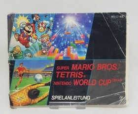 Nintendo NES - 3 in 1 Super Mario/Tetris/World Cup Spielanleitung ( akzeptabel )