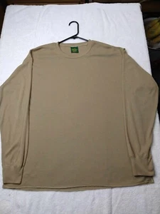 VINTAGE USA CABELA'S- LONG SLEEVE POLY TOP THERMAL LAYER KHAKI BROWNISH -SIZE XL - Picture 1 of 7