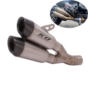 For Ducati Diavel 1200 2011-2016 Exhaust Pipe Titanium Dual-outlet Muffler Tips - Picture 1 of 8