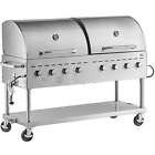 60' Stainless Steel Liquid Propane Outdoor Grill With Roll Dome