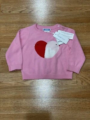 Suéter con cuello rosa 12M Jacadi Paris para niñas nuevo con etiquetas.!! Foto 1 de 4
