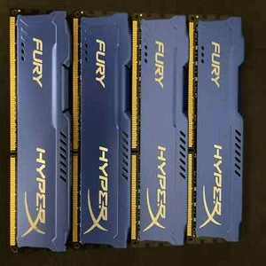 Kingston HyperX Fury 32GB (4x8GB) DDR3-1866 Desktop Memory RAM - 2 Kits of 16GB - Picture 1 of 2