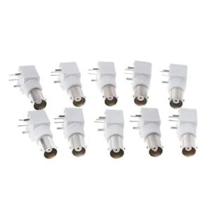 10x PC Board PCB Mount Right Angle BNC Female Jack With Bulkhead Connector - Zdjęcie 1 z 8