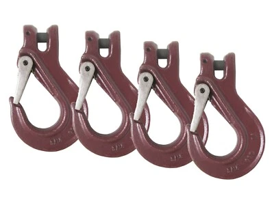 Clevis Sling Lifting Hook for Chain Size 9/32" & 5/16" with Pin and Latch 4 pcs - Image 1 of 4