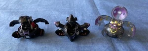 3 Bakugan Battle Brawlers Black Darkus-Alpha Percival,Baliton Trap,Valcan Trans - Picture 1 of 9