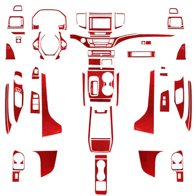 Kits de cubierta interior completa de fibra de carbono roja de 124 piezas para Honda Ridgeline Pilot Foto 1 de 4