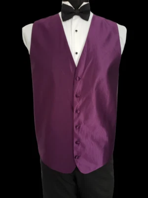 XL Chaleco Esmoquin Púrpura Chaleco Ajustable Cintura XTRA GRANDE TUXXMAN Foto 1 de 3