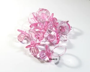 24 pcs Diamond Pink Large Fancy Pacifiers Baby Shower Game Favors Decorations - Picture 1 of 2