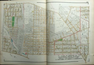 1929 DELAWARE COUNTY PENNSYLVANIA RIDLEY SWARTHMORE MORTON RUTLEDGE ATLAS MAP - Image 1 of 3