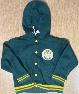 Vintage Green Bay Packers Infant NFL Snap Front Hoodie Sweater Embroidered Patch - Picture 1 of 1