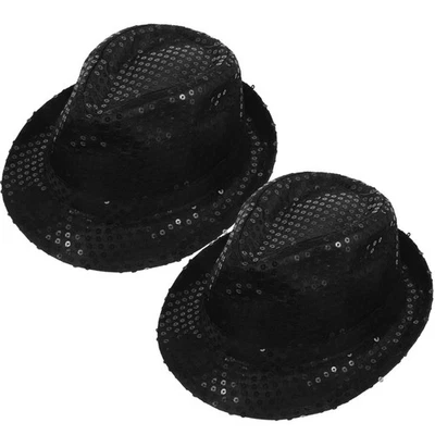  Cappello Paiettato Di Paillettes Da Prestazione Cappelli in Costume - Immagine 1 di 4