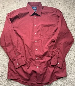 Camisa de vestir roja Stafford para hombre talla 16,5 34/35 - Imagen 1 de 5