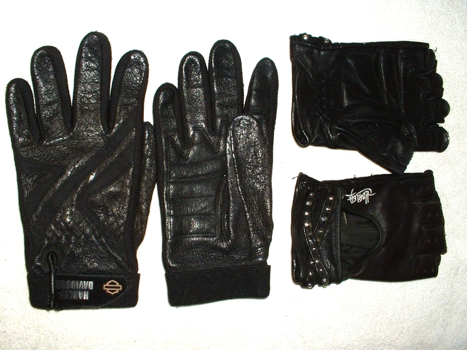 2 Pair Women's Harley-Davidson Leather Gloves Small - Image 1 of 1