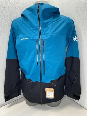 Mammut Mens Jacket Deep Teal Blue/Black Size XL Haldigrat HS Hooded Full Zip - Image 1 of 4