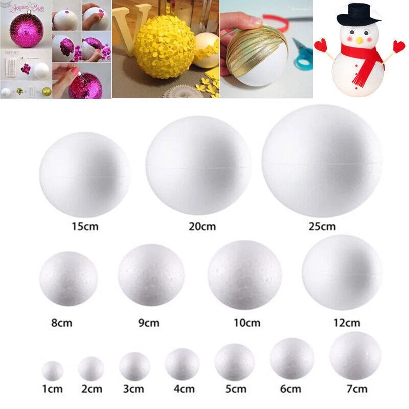 Large Balls For Crafts ,245PC Large White Foam Balls For Crafts, DIY ...