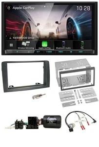 Kenwood Lenkrad 2DIN USB DAB Bluetooth Autoradio für Fiat Idea 2006-2012 grau - Bild 1 von 12