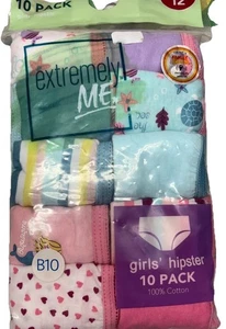 Girls “Hipster” Underwear Extremely Me 10 Pack 100% Cotton Size - New - Size 12 - Picture 1 of 2