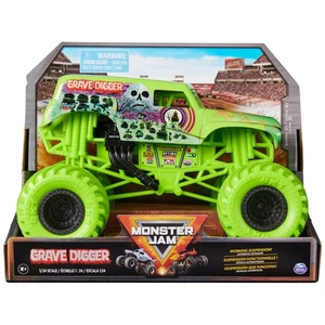MONSTER JAM veicolo Monster Truck Ufficiale Grave Digger Veicolo Die Cast da - Foto 1 di 24