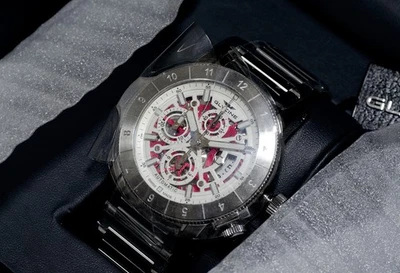 Glycine Watch Airman Airfighter GL0052 Chronograph Stainless Steel Unused w/Box - Image 1 of 4