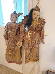 Burmesische Indonesische Marionetten Keramik Kopf - Bild 1 von 13