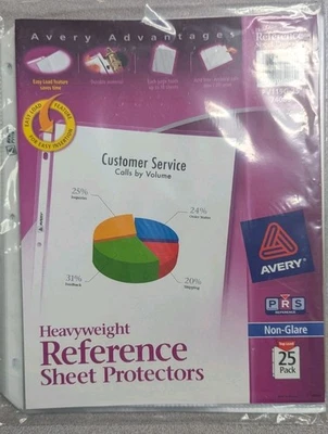 TWO Packs Avery Nonglare Reference Heavyweight Sheet Protectors, 25/pack (74086) - Image 1 of 3