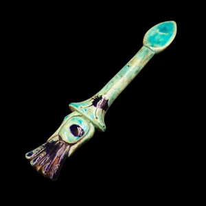 Rara cuchara de piedra antigua del antiguo egipcio con "flor de loto sagrada"... ÚNICA - Imagen 1 de 7