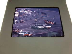 1976 Nascar Rockingham Bobby Allison Bruce Hill Accident 35mm Slide - Picture 1 of 1