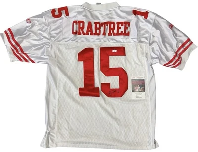 Michael Crabtree signed JERSEY San Francisco 49ers Reebok JSA *STAINED* - Image 1 of 4