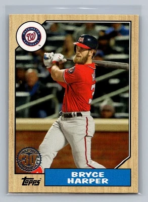 2017 Topps Update #US87-1 Bryce Harper 1987 Topps Baseball 30th Anniversary - Image 1 of 2