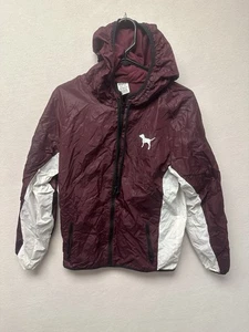 Victoria’s Secret Pink Hooded Full Zip Fully Lined Rain Windbreaker Jacket XS/S - Picture 1 of 13