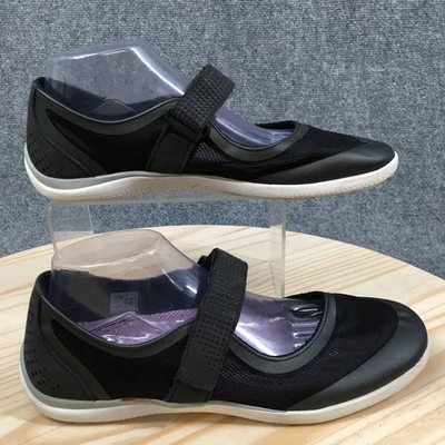 Zapatos Lands End para mujer 10 B deportes acuáticos Mary Jane planos negros imitación cuero Foto 1 de 4