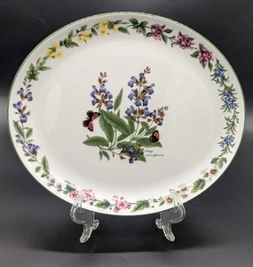 Royal Worcester Herbs 12" ovale Servierplatte einige Gebrauchsspuren Salbei Schmetterling Blume - Bild 1 von 12