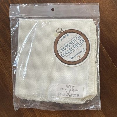 Charles Craft IVORY 15"x15" New Napkin Royal Classic EZ Care Fabric NWT - Image 1 of 4