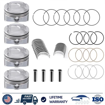 Juego de anillos de pistón de gran tamaño +0,20 pulgadas para Hyundai Veloster Accent Kia Rio Soul 1,6 L Foto 1 de 4