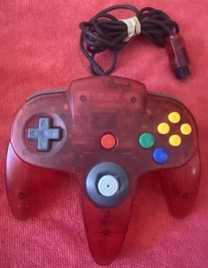 Nintendo 64 N64 Controller Rosso Anguria Originale OEM Testato Stick Thumb Stick - Foto 1 di 24