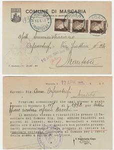 COMUNE DI MARCARIA - MANTOVA - VIAGG. 1941 -25057- - Picture 1 of 1