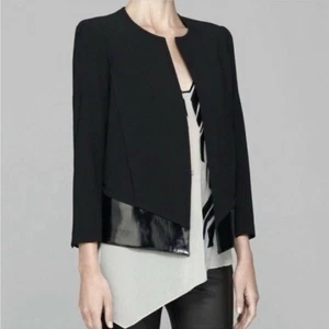 Helmut Lang Angora Wool Patent Leather Cropped Size 0 - Picture 1 of 11