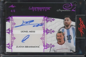 Leaf Ultimate Sports 2024 rosa Lionel Messi Zlantan Ibrahimovic 4/6 automático - Imagen 1 de 2