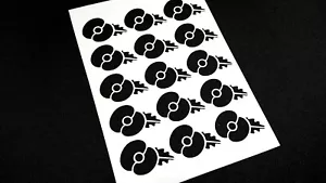 POPPY 15 pz fiori foglie di petali papaveri aerografo stencil scheda corpo pittura murale - Foto 1 di 1
