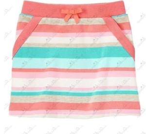 Gymboree Girls sz 10 “Snowflake Glamour" Striped Skort NWT Pink Blue - Picture 1 of 3
